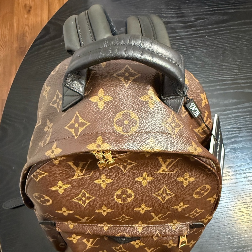 AUTHENTIC Louis Vuitton Brown Monogram Backpack- Palm Springs- MM - Picture 10 of 16